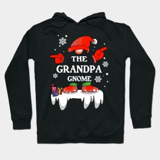 Grandpa Gnome Buffalo Plaid Matching Family Christmas Pajama Hoodie